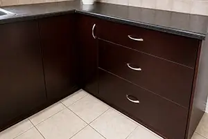 Melamine laminate cabinet spray painting Toronto