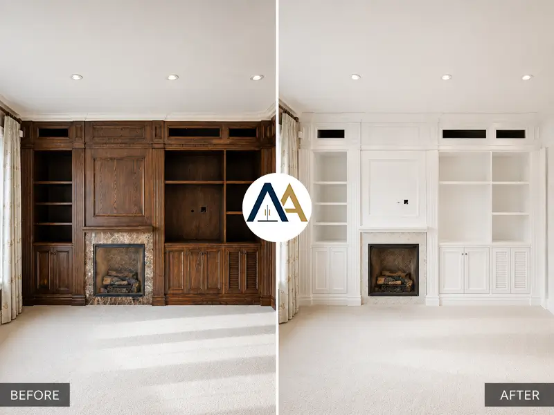 Wismer Commons · Old Oak Wall Unit, sprayed Cloud White — 3 days